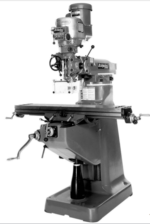 The image shows a Bridgeport Manual Mill