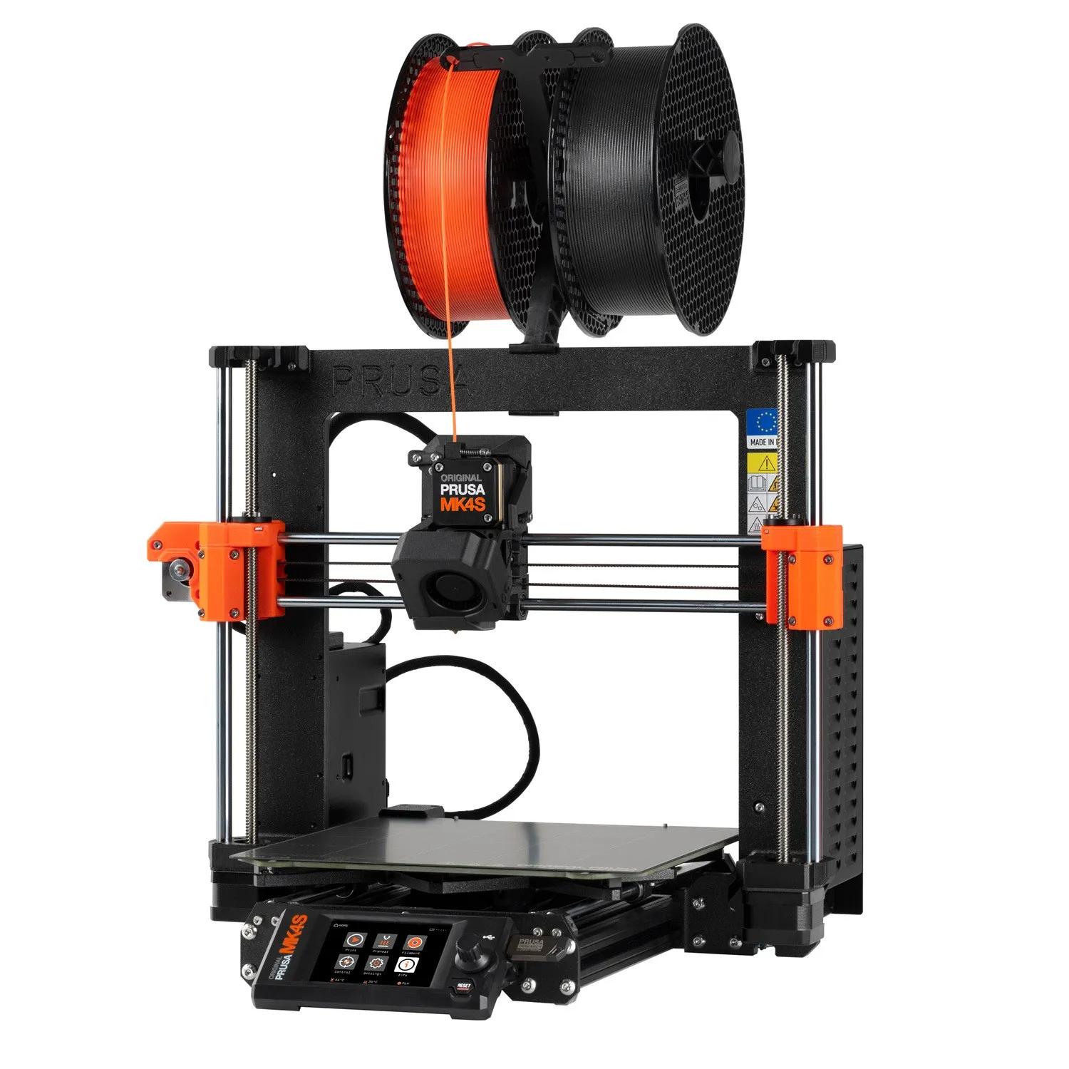 Prusa MK4S 3D printer is shown.